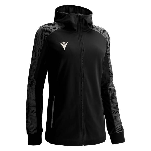 APHRODITE FULL LENGTH ZIP WOMAN HOODIE BLK/DGRY,M