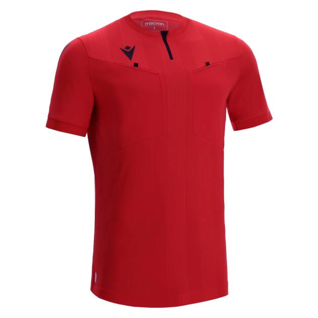 DIENST REFEREE SHIRT BRED/BLK SS,M