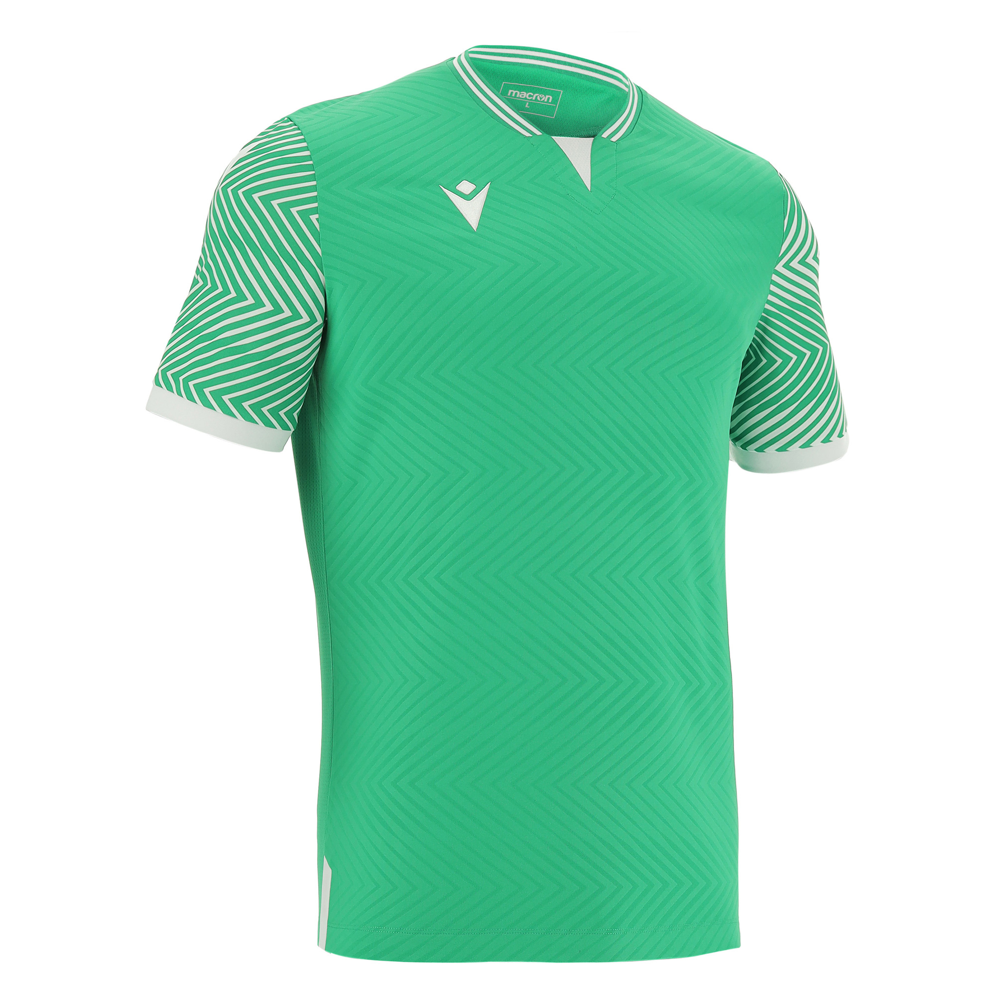 TUREIS ECO SHIRT GRN/WHT  SS,L