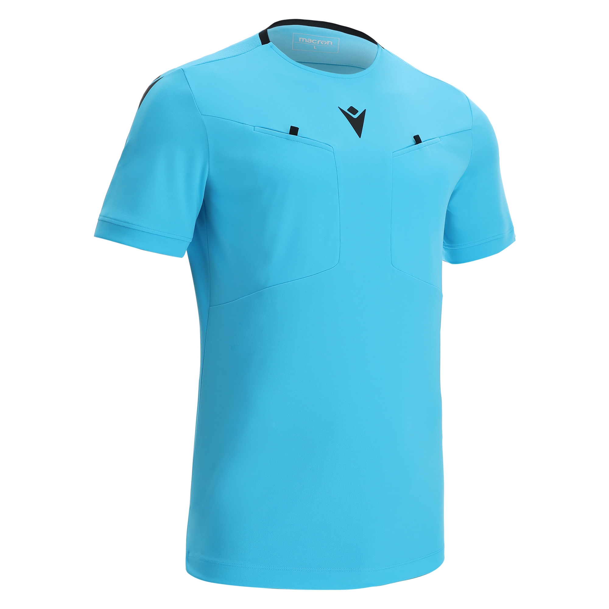 FRISK REFEREE SHIRT NSKY/BLK SS,M