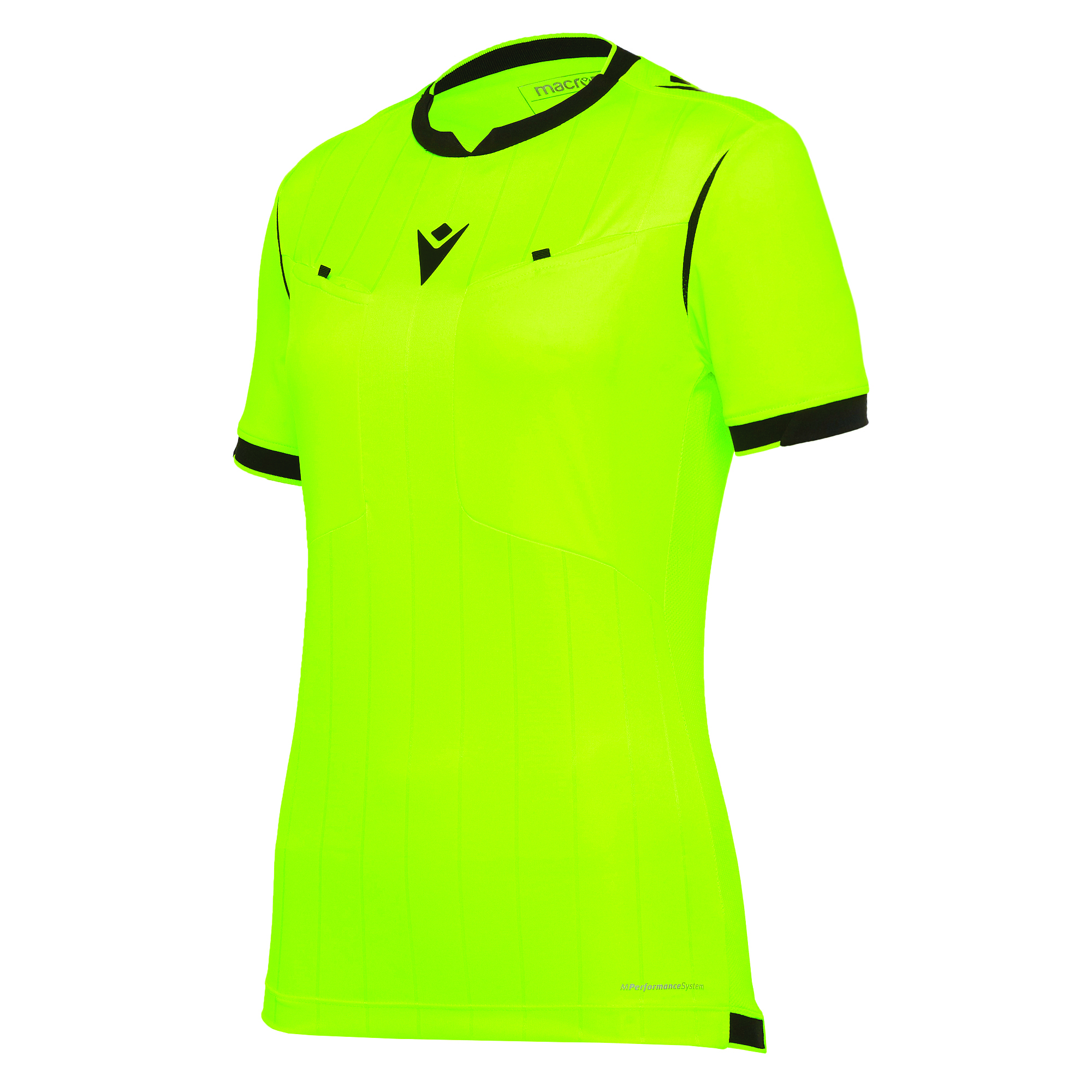 STEPHANIE REFEREE WOMAN SHIRT NYEL/BLK SS,M