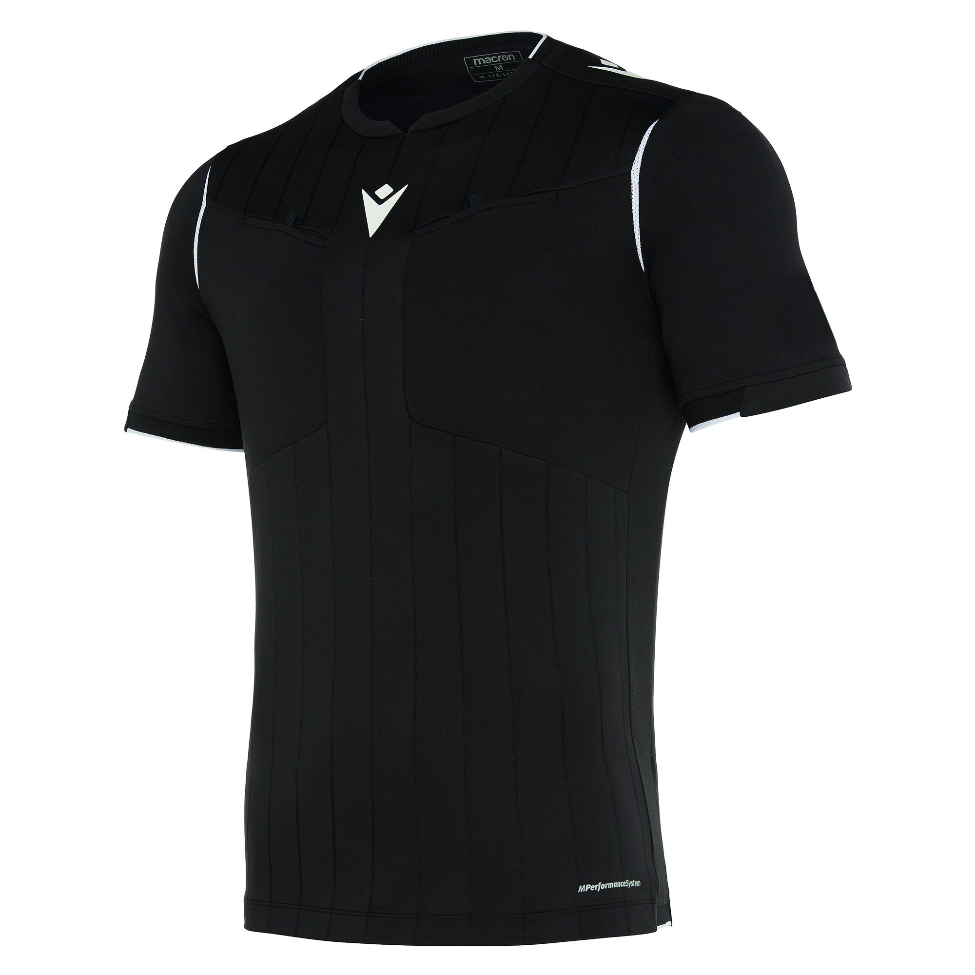 EKLIND REFEREE SHIRT BLK/WHT SS,M