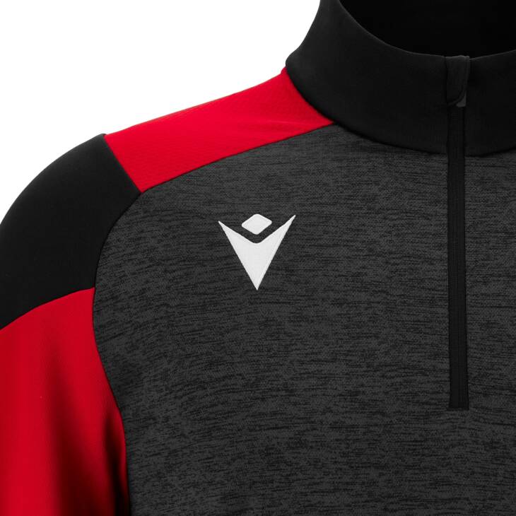 CUZCO 1/4 ZIP TOP BLK/RED,L - Slika 3