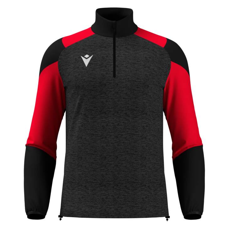CUZCO 1/4 ZIP TOP BLK/RED,L - Slika 4