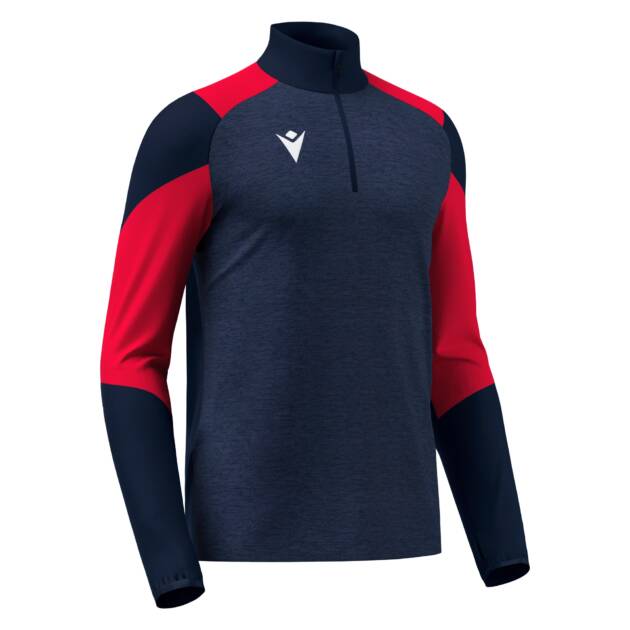 IZEL 1/4 ZIP TOP NAV/RED,L