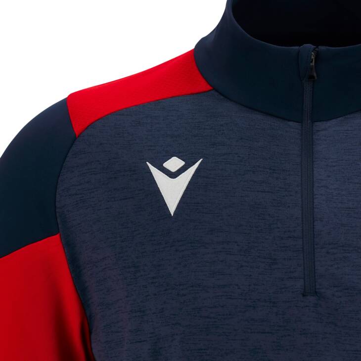 IZEL 1/4 ZIP TOP NAV/RED,XXL - Slika 3