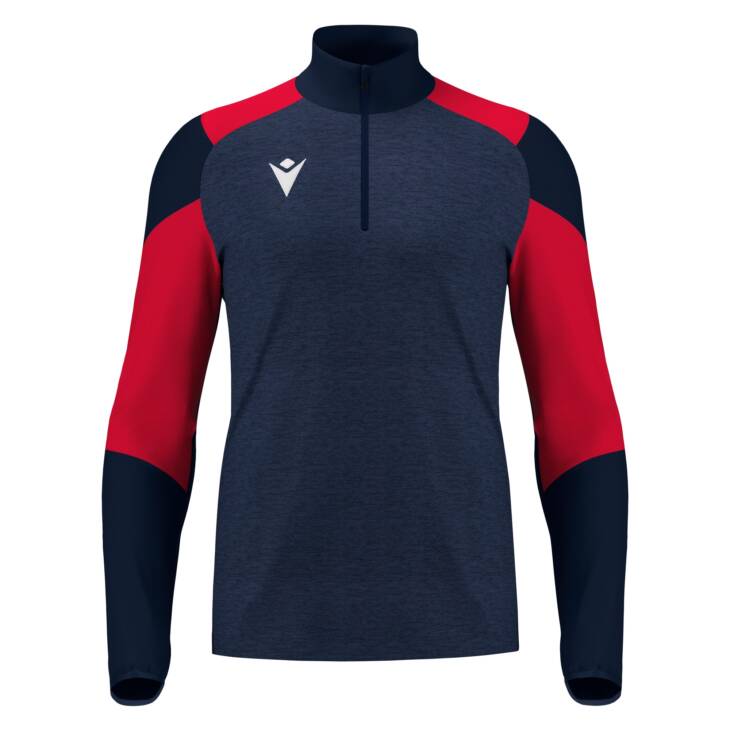 IZEL 1/4 ZIP TOP NAV/RED,XXL - Slika 4