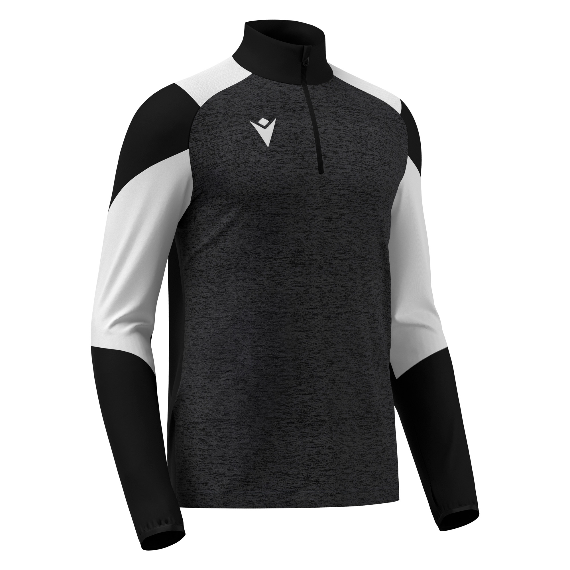 IZEL 1/4 ZIP TOP BLK/WHT,M