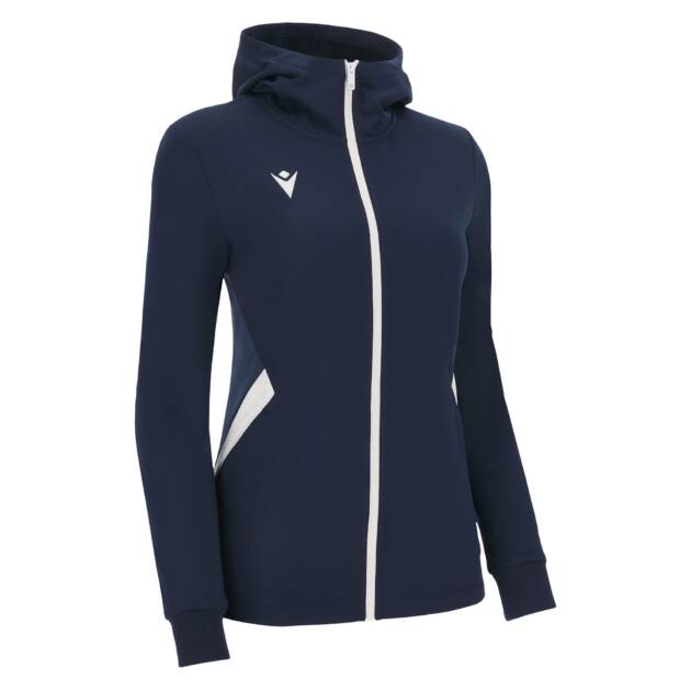 BASTET FULL ZIP TOP HOODY WOMAN NAV/WHT, M