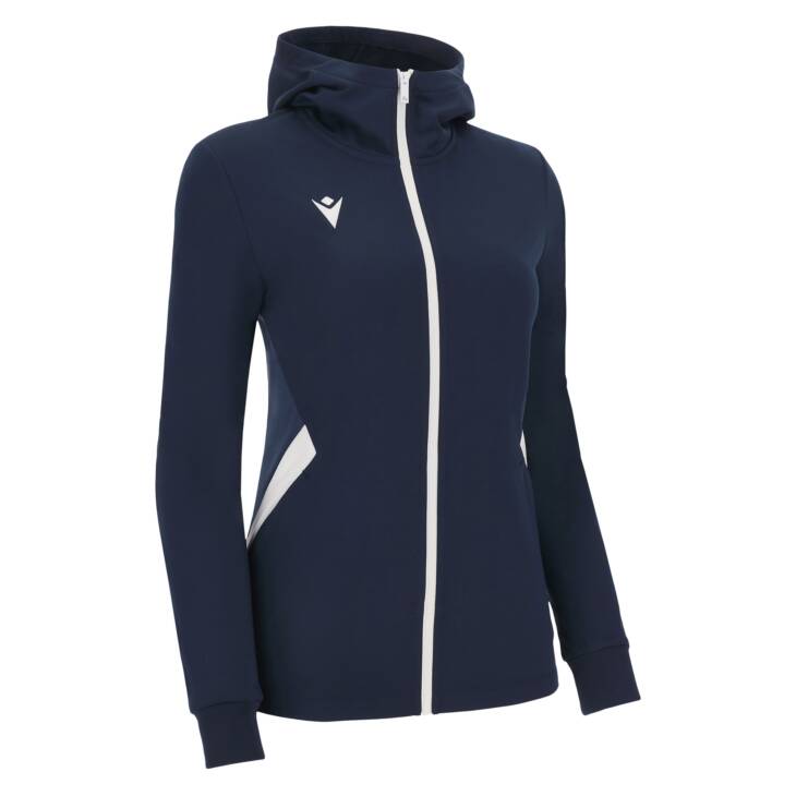 BASTET FULL ZIP TOP HOODY WOMAN NAV/WHT, M