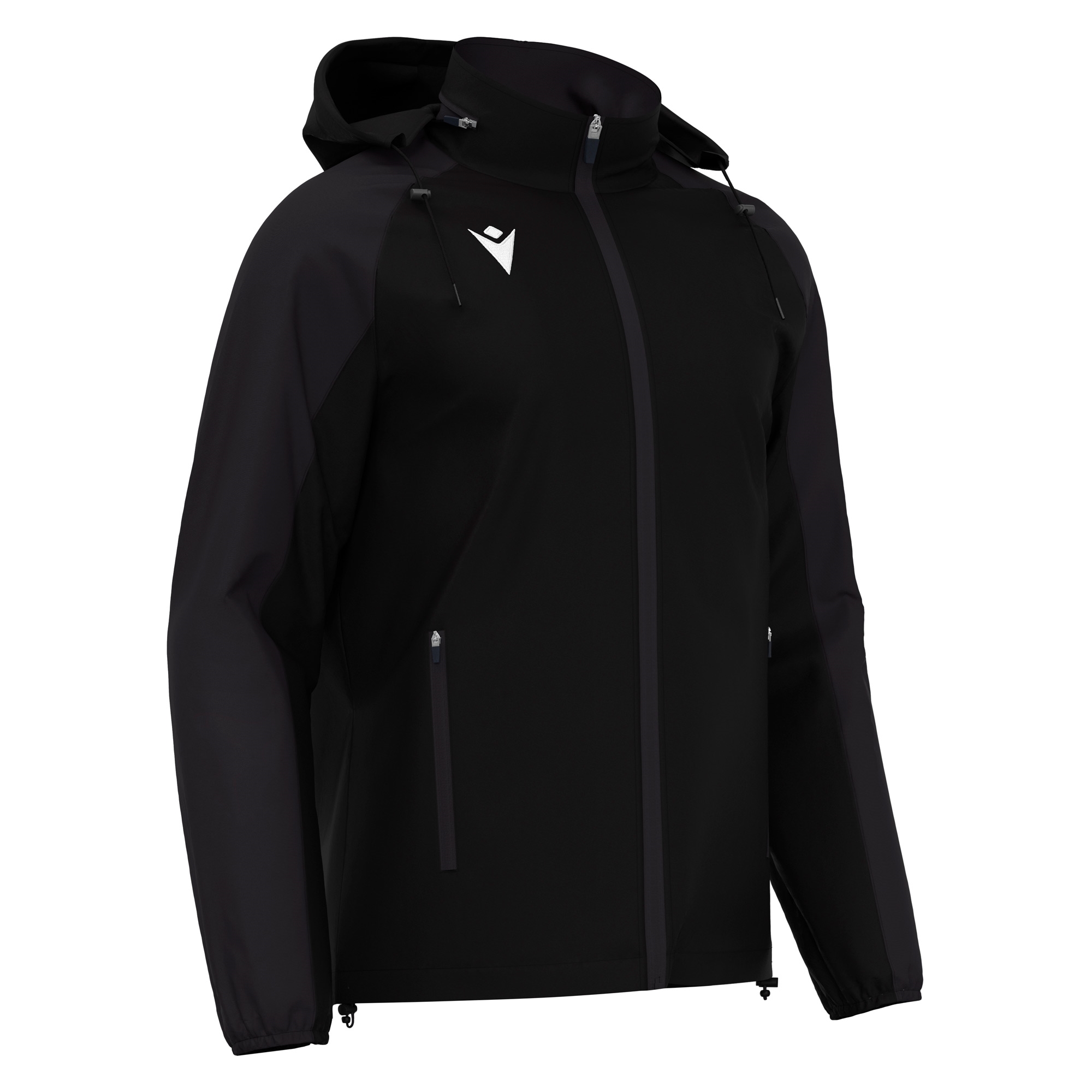 ELBRUS FULL LENGTH ZIP RAINJACKET BLK/DGRY,XXL