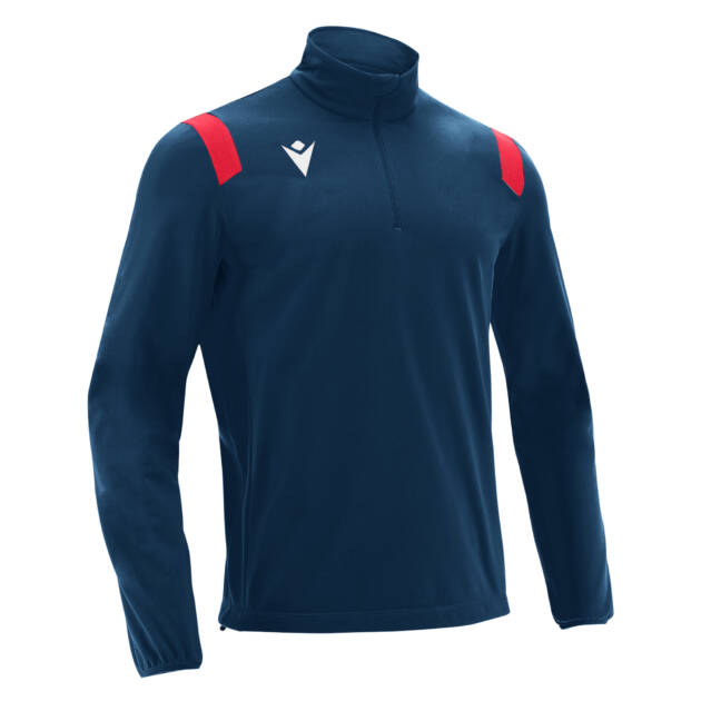 GANGE 1/4 ZIP NAV/RED,XXS