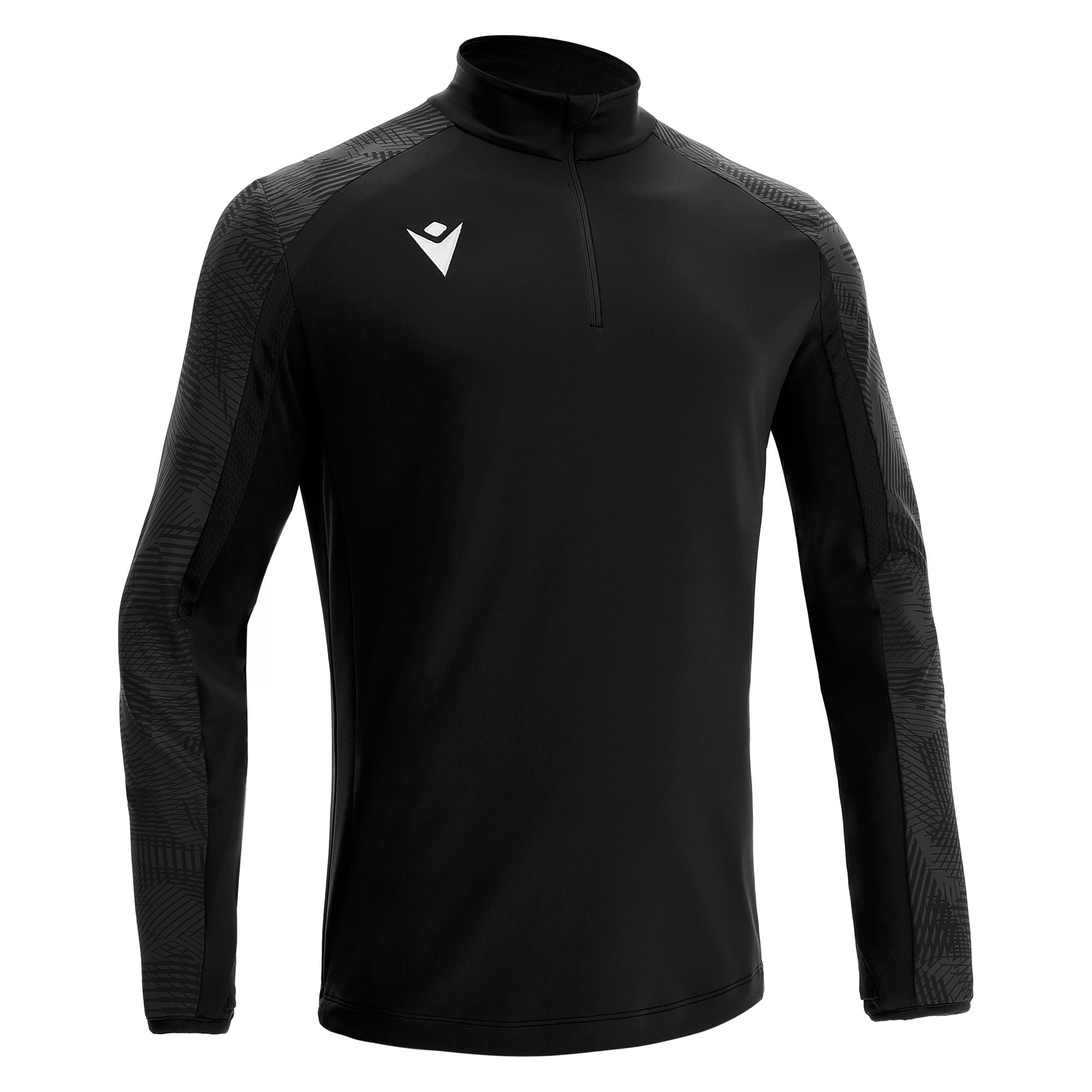 NARYN 1/4 ZIP TOP BLK/DGRY,XL
