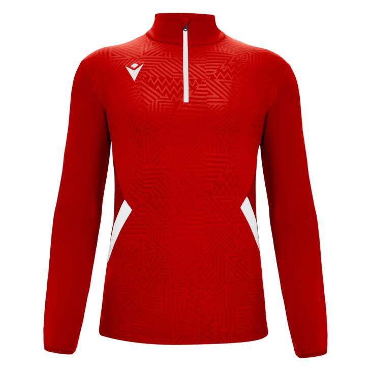 FRASER 1/4 ZIP TOP RED/WHT,XL - Slika 5