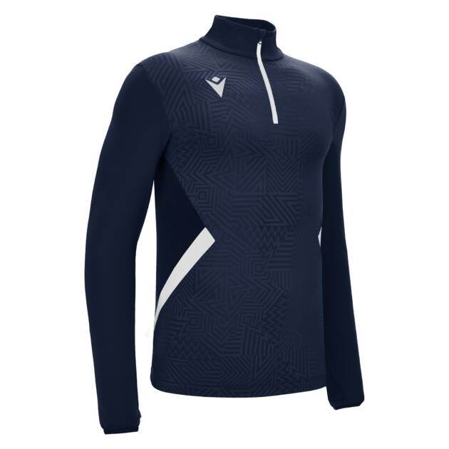 FRASER 1/4 ZIP TOP NAV/WHT,L