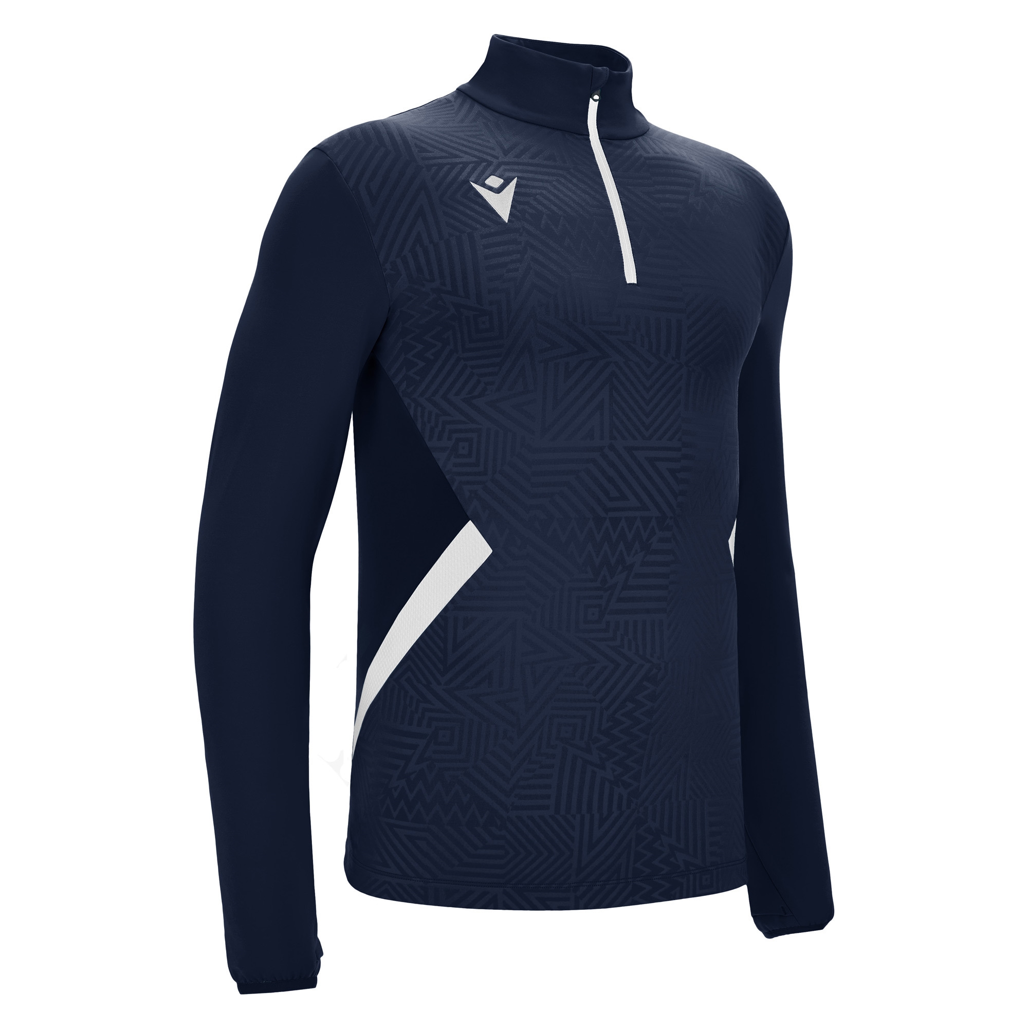 FRASER 1/4 ZIP TOP NAV/WHT,XXL