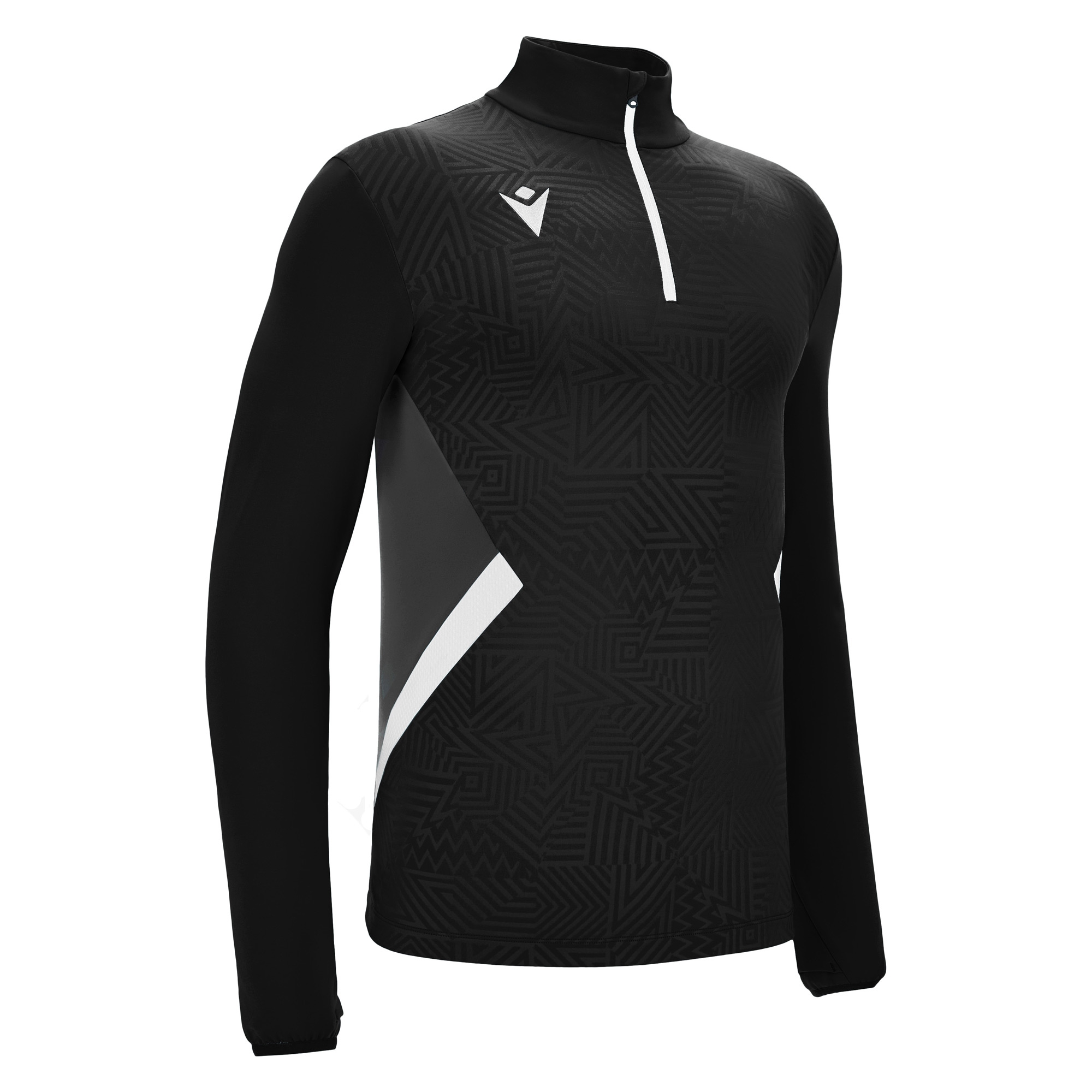 FRASER 1/4 ZIP TOP BLK/WHT,XXL
