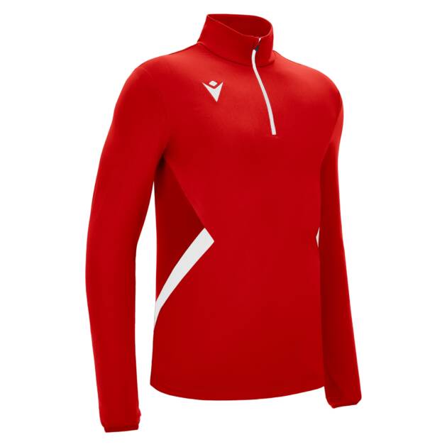 PIAVE 1/4 ZIP TOP RED/WHT,XL