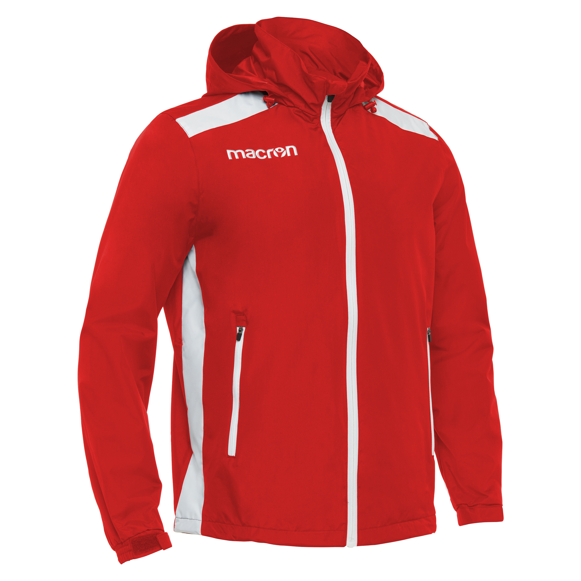 CALGARY FULL ZIP WINDBREAKER RED/WHT, M