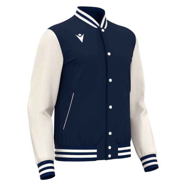 FIDDLE VARSITY COLLEGE JACKET NAV/OFFWHT, S