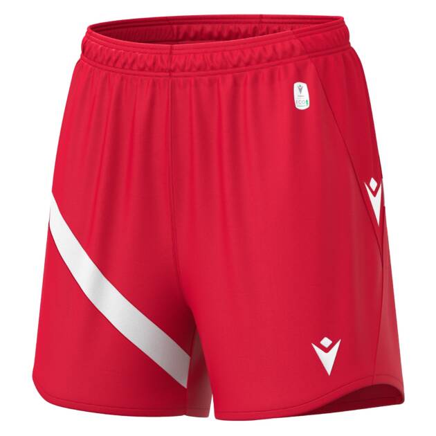 BANSHEE ECO WMN SHORTS, RED/WHT,S